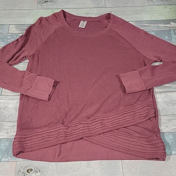 Active Life Dusty Deep Rose Pink Long Sleeved Shirt/Top sz Large - Picture 1 of 5